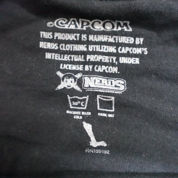 Street Fighter x AEW Shirt Large Black Nerds Campcom - Picture 3 of 6